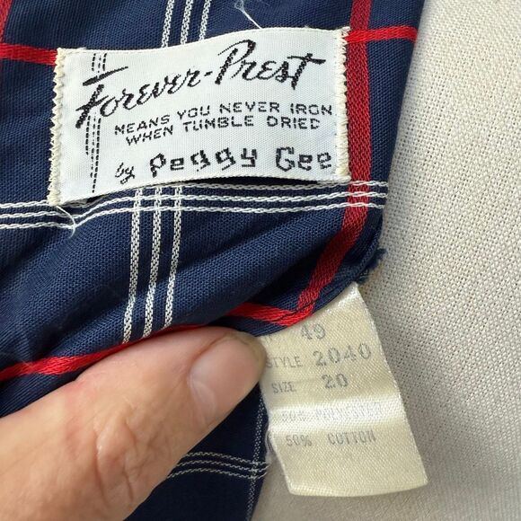 Vintage 60s Forever Prest by Peggy Gee Sleeveless Dropwaist Shift Dress XL - Picture 9 of 9